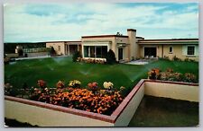 Governors Mansion Sante Fe New Mexico Flower Garden Birds Eye View VNG Postcard picture
