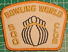 1970's-90's,Vintage Original Bowling Patch, Bowling World 500 Club,  BN3 Mid picture