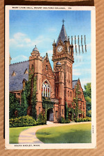 Linen postcard MARY LYON HALL, MOUNT HOLYOKE COLLEGE, SOUTH HADLEY, MA 1941 picture