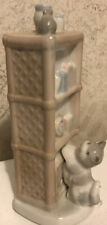 1990 A Summit Collection Exclusive Music Box Cat Bookshelf Mouse 