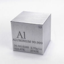 1 inch 25.4mm Aluminum Metal Cube 99.999% 44grams Engraved Periodic Table picture