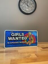 Vintage Girls Wanted Booster License Plate No Experience Necessary Metal GA picture