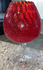 🔥🔥‼️‼️ Vintage BIG Murano Ruby Red Textured Vase from 1960’s - 70’s - Italy picture