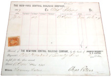 NOVEMBER 1867 NEW YORK CENTRAL NYC RAILROAD AKRON WOOD BILL picture