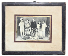 Rare Old Vintage Camera B/W Photograph/Picture of Indian Grandmother with Kids picture