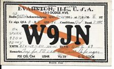 QSL  1936 Evanston Illinois    radio card picture