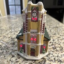 Winter Valley Villages Porcelain Lighted School House Christmas with Box picture