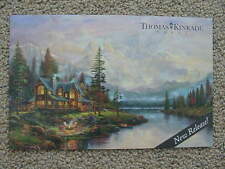 CATHEDRAL MOUNTAIN LODGE - PERFECT MOMENTS I, THOMAS KINKADE DEALER POSTCARD picture
