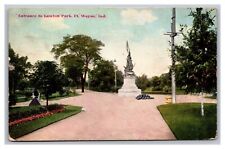 Ft. Wayne, IN Indiana, Lawton Park Entrance, Divided Back Postcard Posted 1909 picture