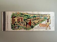 Vintage 1970s The Waikikian Hotel Hawaii Matchbook Cover Tiki picture