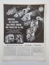 Wittnauer Cameras Cine-Twin 8mm Movie Camera & Projector 1958 Vintage Print Ad picture