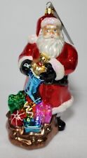 Kurt Adler Christmas Ornament Santa With Bag Of Toys Polonaise 8 Inches Great picture