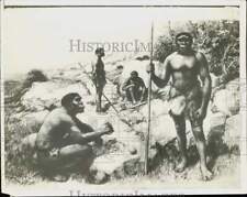 1931 Press Photo Artist's conception of prehistoric people at Piltdown, England picture