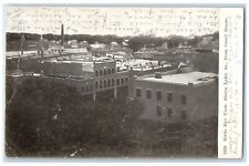 1910 Bird's Eye View From Court House Storm Lake Iowa IA Posted Trees Postcard picture