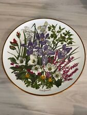 Wedgwood Franklin Porcelain Flowers of the Year Plate 10 5/8
