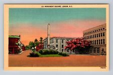Lenoir NC-North Carolina, Scenic Panoramic View Monument Square Vintage Postcard picture
