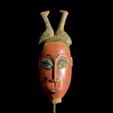 African Wooden Hand Carved Vintage Wall Mask African Art Guro Yaure-9244 picture