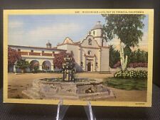 Mission San Luis Rey De Francia California CA VINTAGE Linen Postcard C11 picture