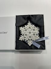 Pandora 2015 Limited Edition Christmas Holiday Ornament Porcelain Snowflake 4