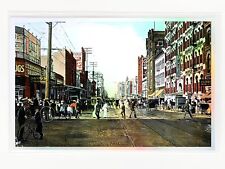 HOLOGRAPHIC SILVER Main Street, Looking West, Dallas, TX Lithograph Postcard picture