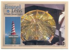 White Shoal Light House Lake Michigan Fresnel Lens Postcard  picture