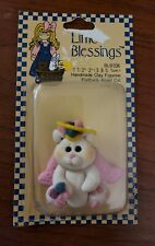 Little Blessings Angel Cat Flatback Clay Figurine - Suzi - 1994 Vintage picture