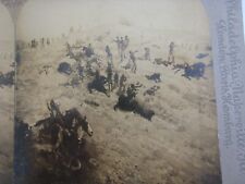 Stereoview  C. 1904 BY C.H. GRAVES.. ' BATTLE OF LITTLE BIG HORN ' VERY FINE picture