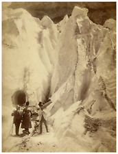 Switzerland, Grindelwald, Vintage Print Superior Glacier, 27x2 Albumin Print picture