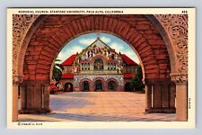 Palo Alto CA-California, Stanford University Memorial Church, Vintage Postcard picture