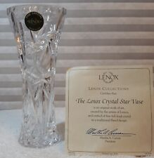 Vintage Lenox Crystal Star Vase Fine Full Lead Fine Crystal Made in U.S.A. COA picture