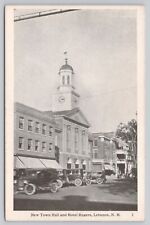 Lebanon New Hampshire, Town Hall and Hotel Rogers, Vintage Postcard picture