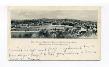 Whitinsville, Northbridge MA 1907 postcard, aerial Whitin Machine Works & area picture