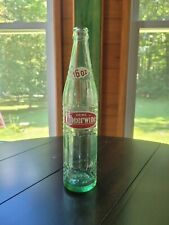 Vintage Cheerwine ACL 16oz Green Glass Soda Bottle Collectible Advertising Used picture