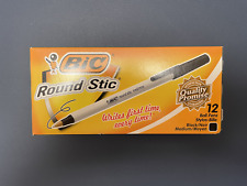 Bic Round Stic Pen (GSM11) - Medium - Black - Box of 12 - c. 2006 - Sealed picture