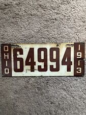 1913 Ohio License Plate - 64994 - Nice Oldie picture