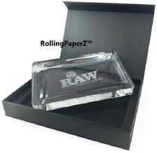 New RAW Rolling Papers CRYSTAL GLASS ROLLING TRAY 6+ LBS LIMITED EDITION 9