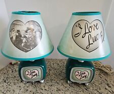 2 Vintage I Love Lucy Television Lamp w/Shade WORKING picture