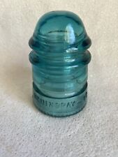 Vintage Hemingray Glass Insulator No. 12 Aqua Blue Green 3 1/2