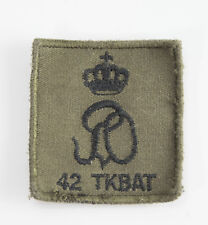 Royal Netherlands Army 42nd Tank Battalion Hook Loop Uniform Patch VERY RARE picture