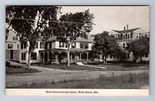 Wells Beach ME-Maine, Hotel Elmwood And Annex, Advertisement, Vintage Postcard picture