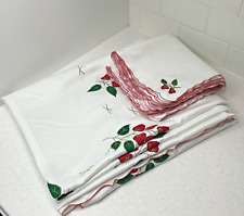 Strawberry Vintage Tablecloth Applique 12 Napkins 64