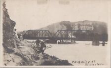 RPPC ** Trempealeau Wisconsin Women Posing at Railroad Bridge 1910 NEAT picture