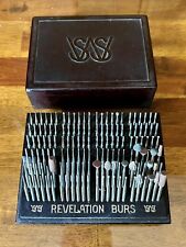 Vintage Dental Tools 144 Burs in Box S.S. White, Revelation. picture