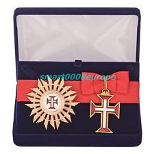 Badge and star of the Order of Christ in a gift box. Portugal. Repro picture