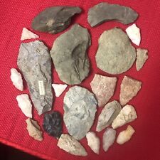 Lot Of 22 Native American Indian Artifacts Arrowheads Points Maryland & Virginia picture