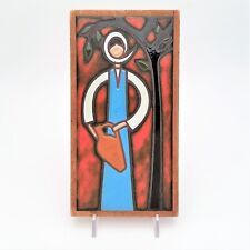 Vintage Helen Michaelides for E. Mixandidou Hanging Art Tile, Mid Century Modern picture