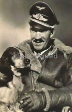 WW2 Picture Photo German Adolf Galland Luftwaffe Ace with His Dog 3293 picture