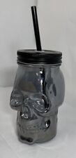 Skull Sipping Cup Black NEW Glass picture