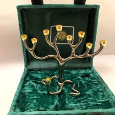 Jacob Rosenthal Judaica Collection Sandra Kravitz Tree of Life Menorah Case VTG picture