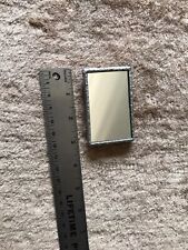 Very Neat compact Pocket makeup mirror rectangle Metal Frame d. w. flowers 3